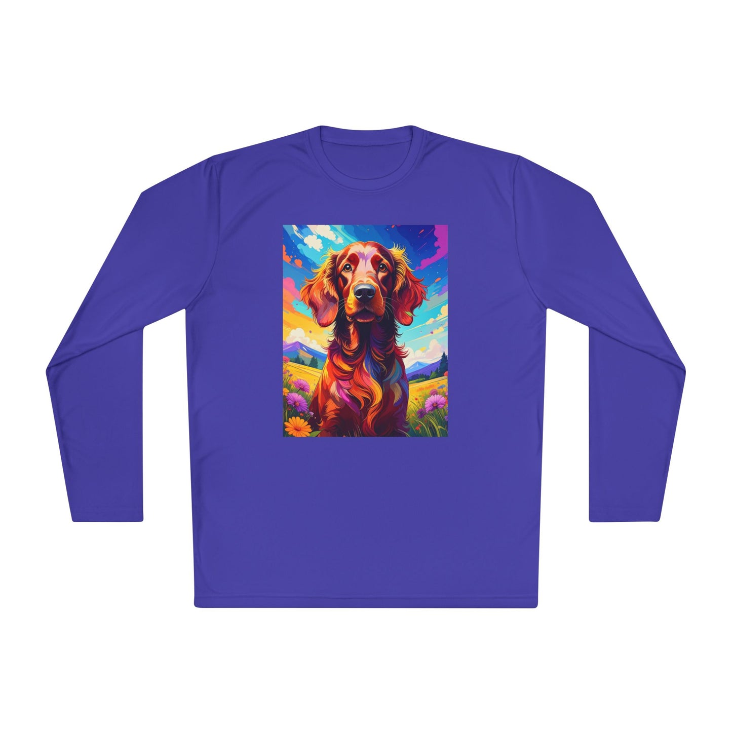 Pup Art Canvas Sport Long Sleeve Tee (Irish Setter)