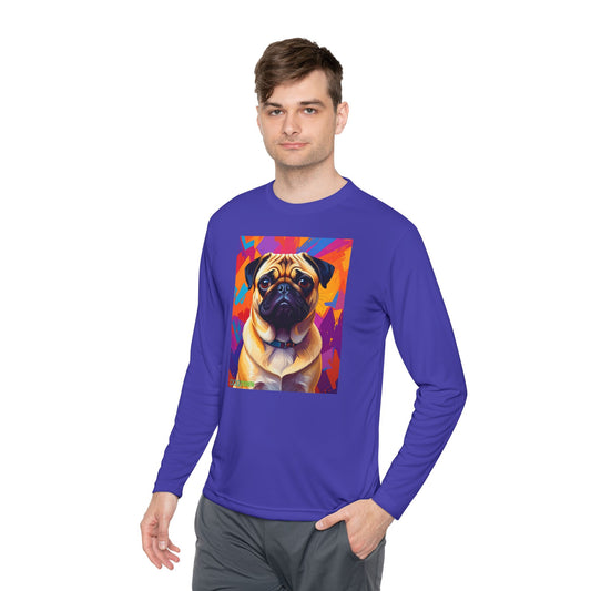 Pup Art Canvas Sport Long Sleeve Tee (Pug)