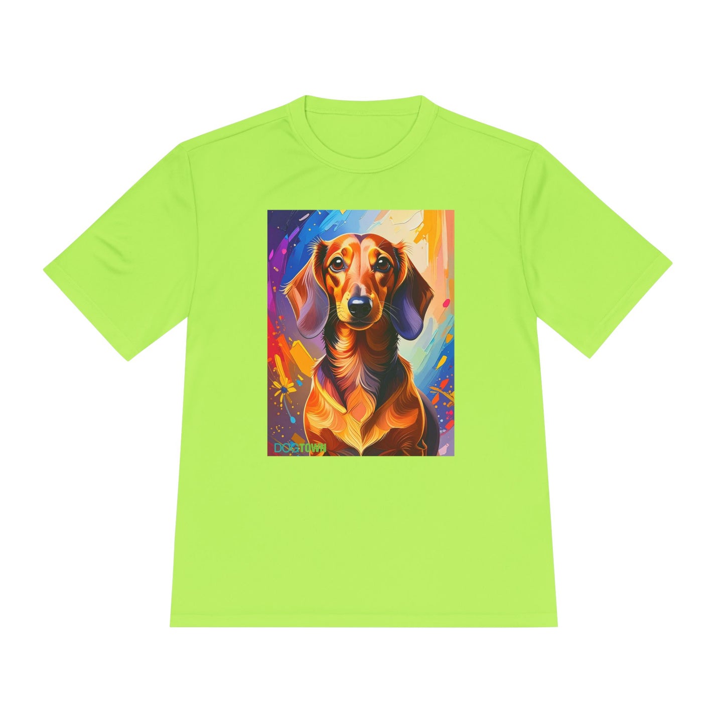 Pup Art Canvas Unisex Moisture Wicking Tee (Dachshund)