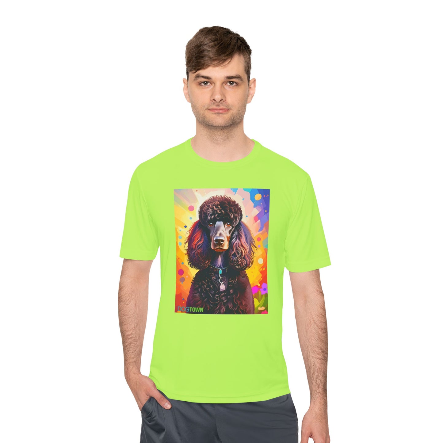 Pup Art Canvas Unisex Moisture Wicking Tee (Poodle Standard)