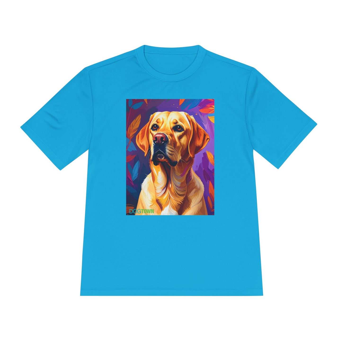 Pup Art Canvas Unisex Moisture Wicking Tee (Yellow Lab)