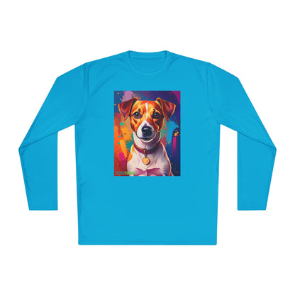 Pup Art Canvas Sport Long Sleeve Tee (Jack Russell Terrier)