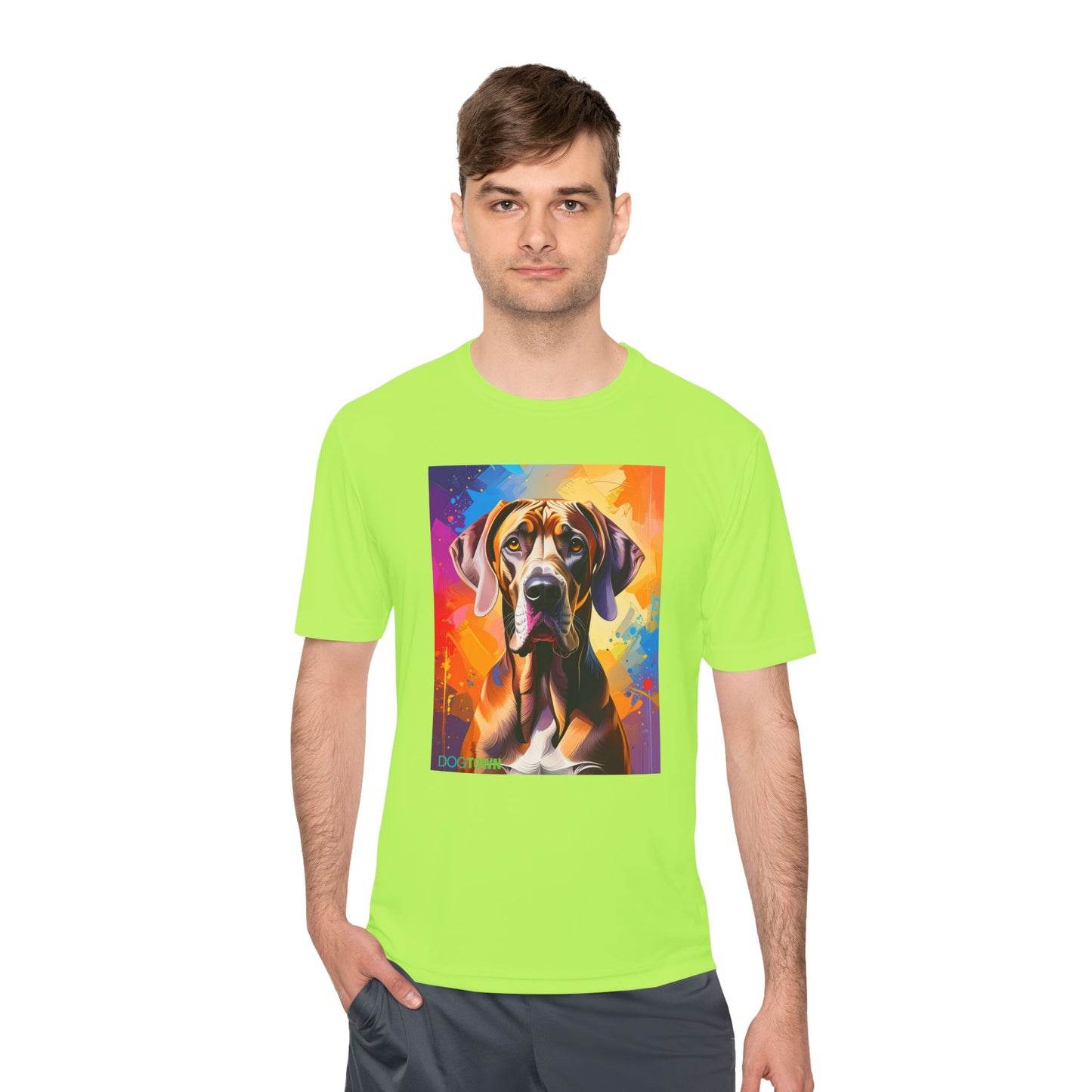 Pup Art Canvas Unisex Moisture Wicking Tee (Great Dane)