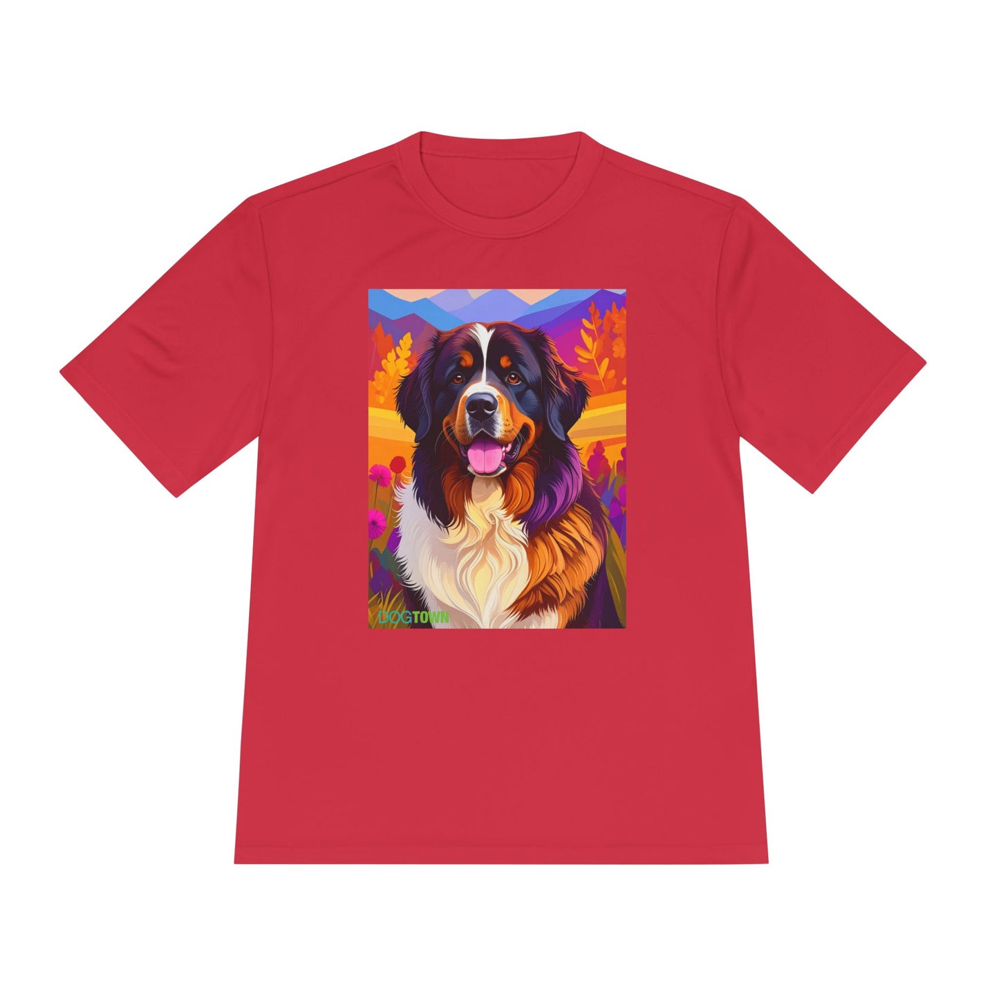Pup Art Canvas Unisex Moisture Wicking Tee (Bernese Mountain Dog)