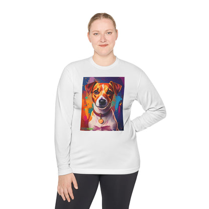 Pup Art Canvas Sport Long Sleeve Tee (Jack Russell Terrier)