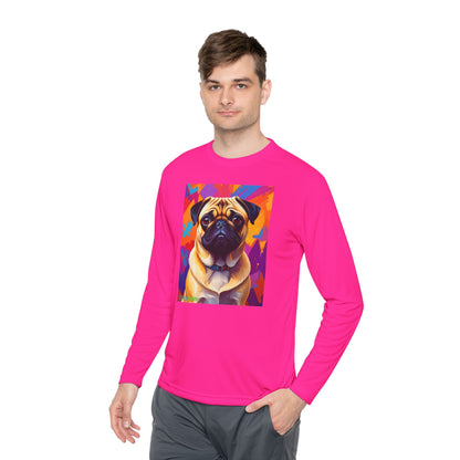 Pup Art Canvas Sport Long Sleeve Tee (Pug)