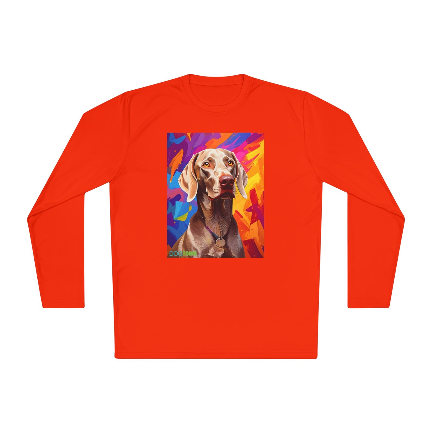 Pup Art Canvas Sport Long Sleeve Tee (Weimaraner)