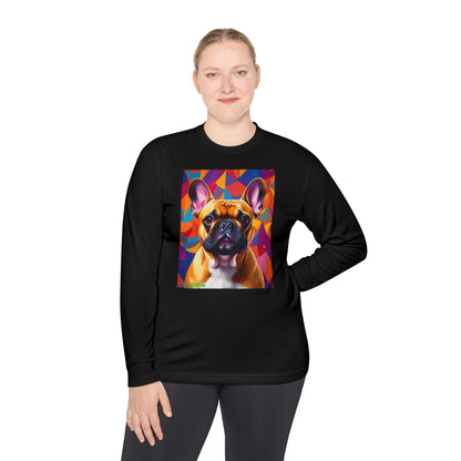 Pup Art Canvas Sport Long Sleeve Tee (French Bulldog)