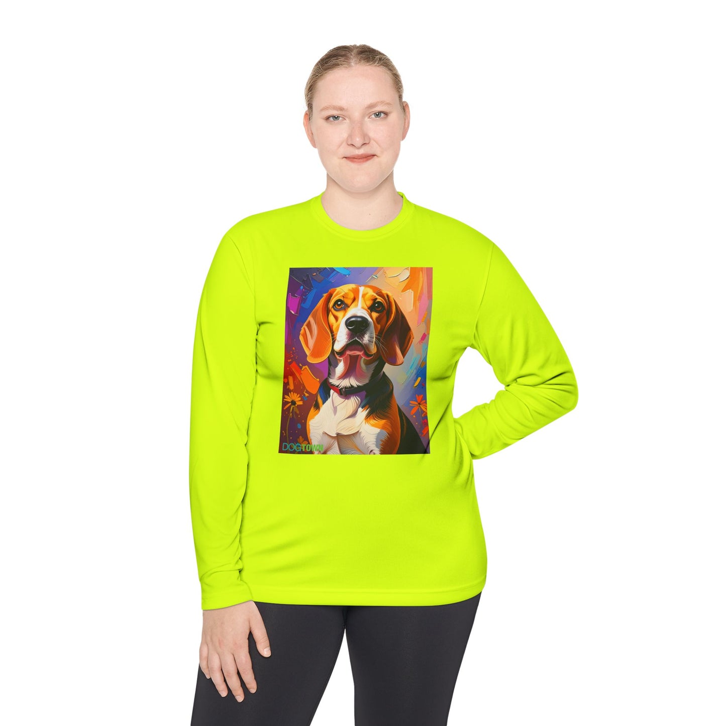 Pup Art Canvas Sport Long Sleeve Tee (Beagle)