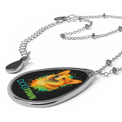 Dogtown Oval Necklace - Corgi