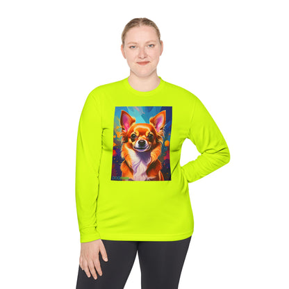 Pup Art Canvas Sport Long Sleeve Tee (Chihuahua)