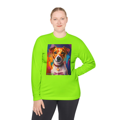 Pup Art Canvas Sport Long Sleeve Tee (Jack Russell Terrier)