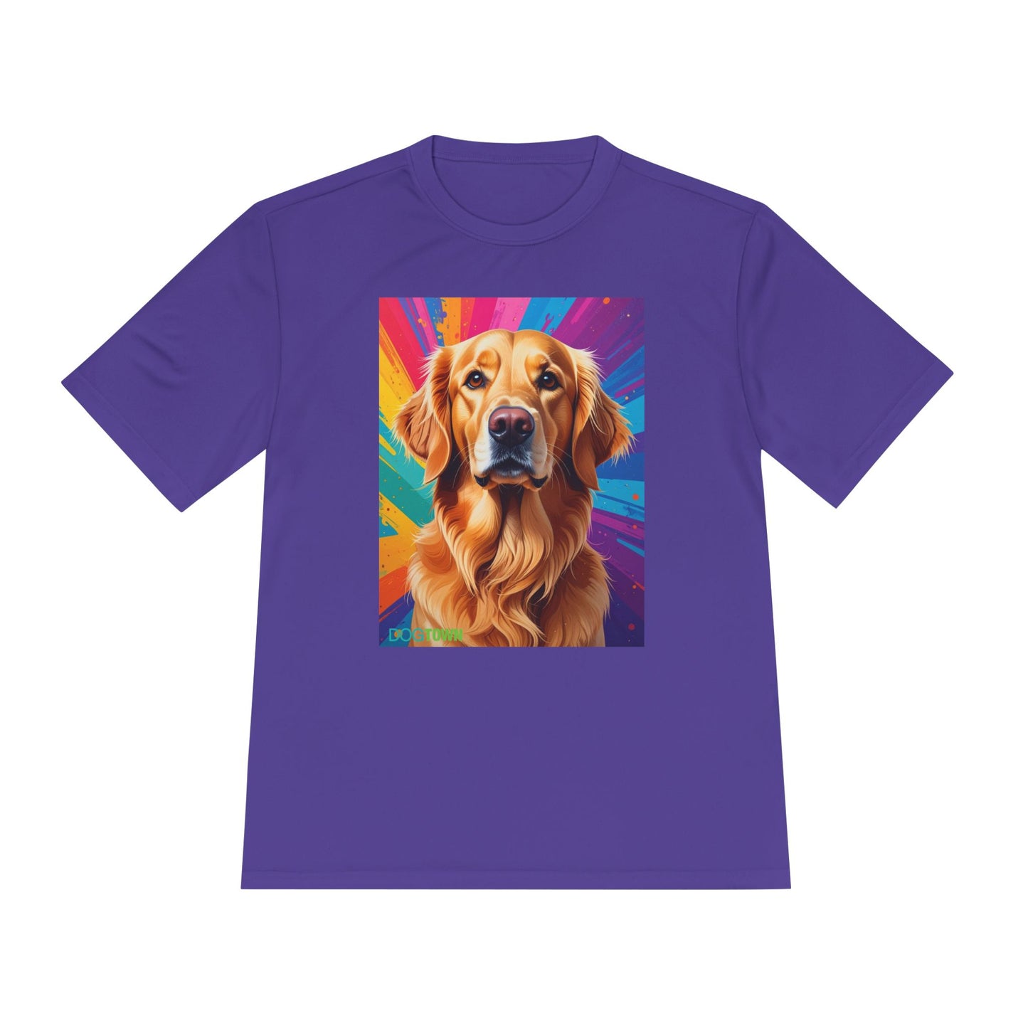 Pup Art Canvas Unisex Moisture Wicking Tee (Golden Retriever)