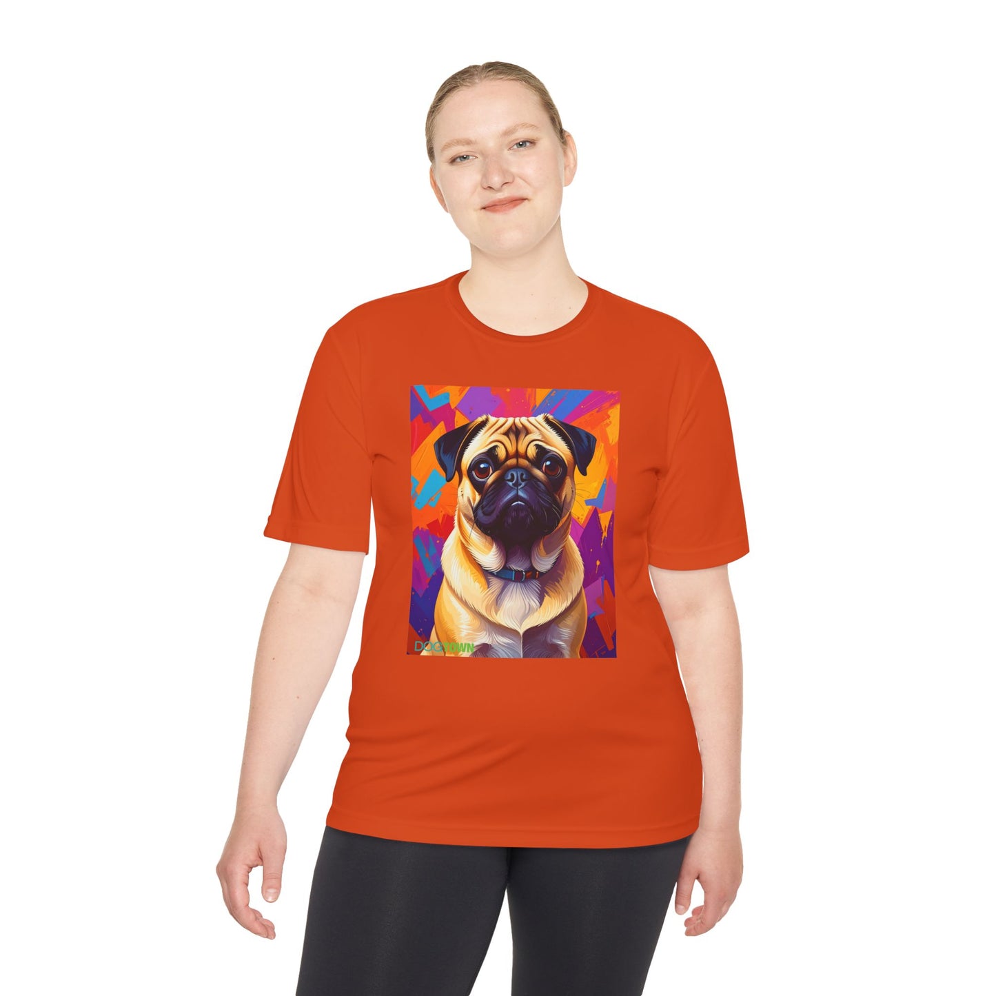 Pup Art Canvas Unisex Moisture Wicking Tee (Pug)