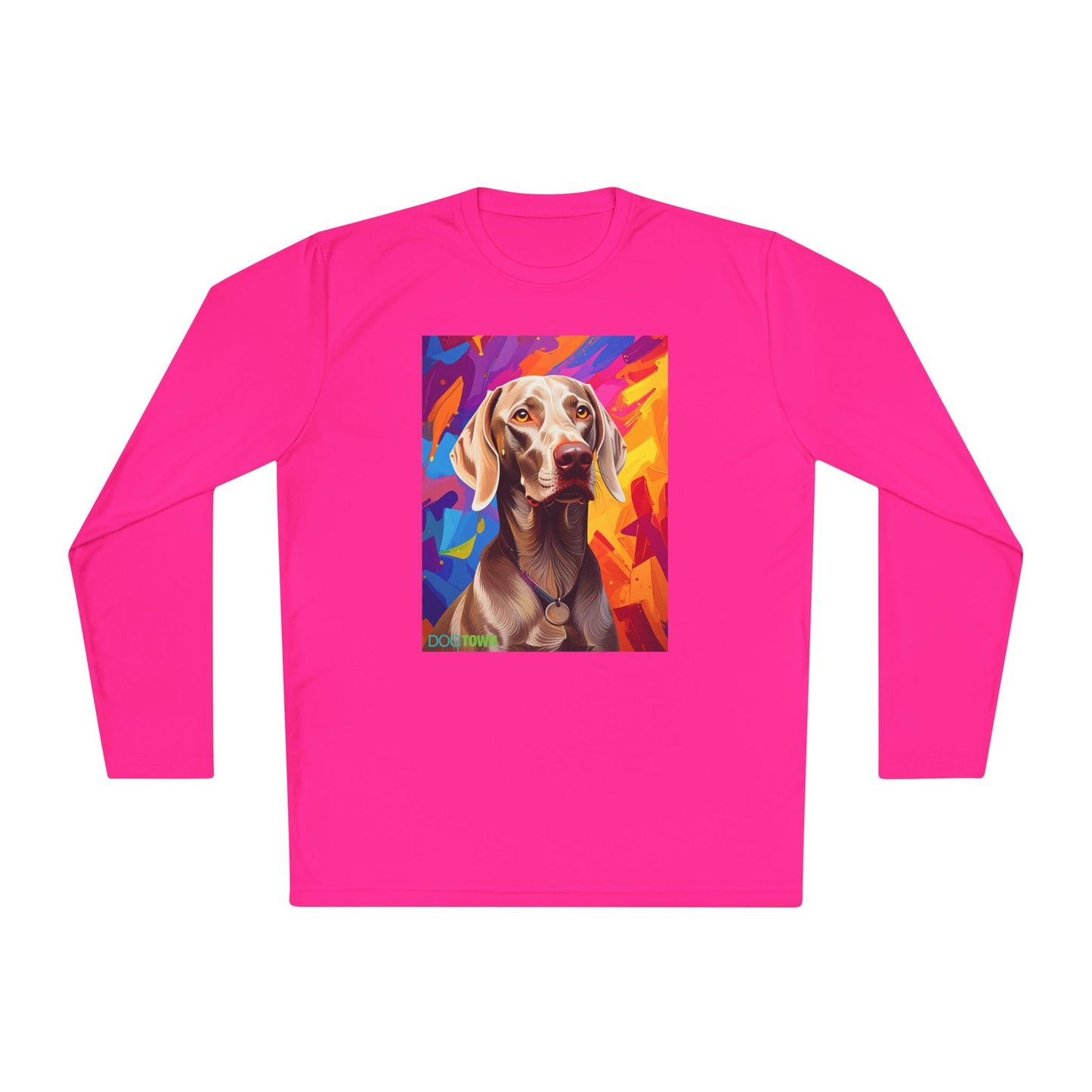 Pup Art Canvas Sport Long Sleeve Tee (Weimaraner)