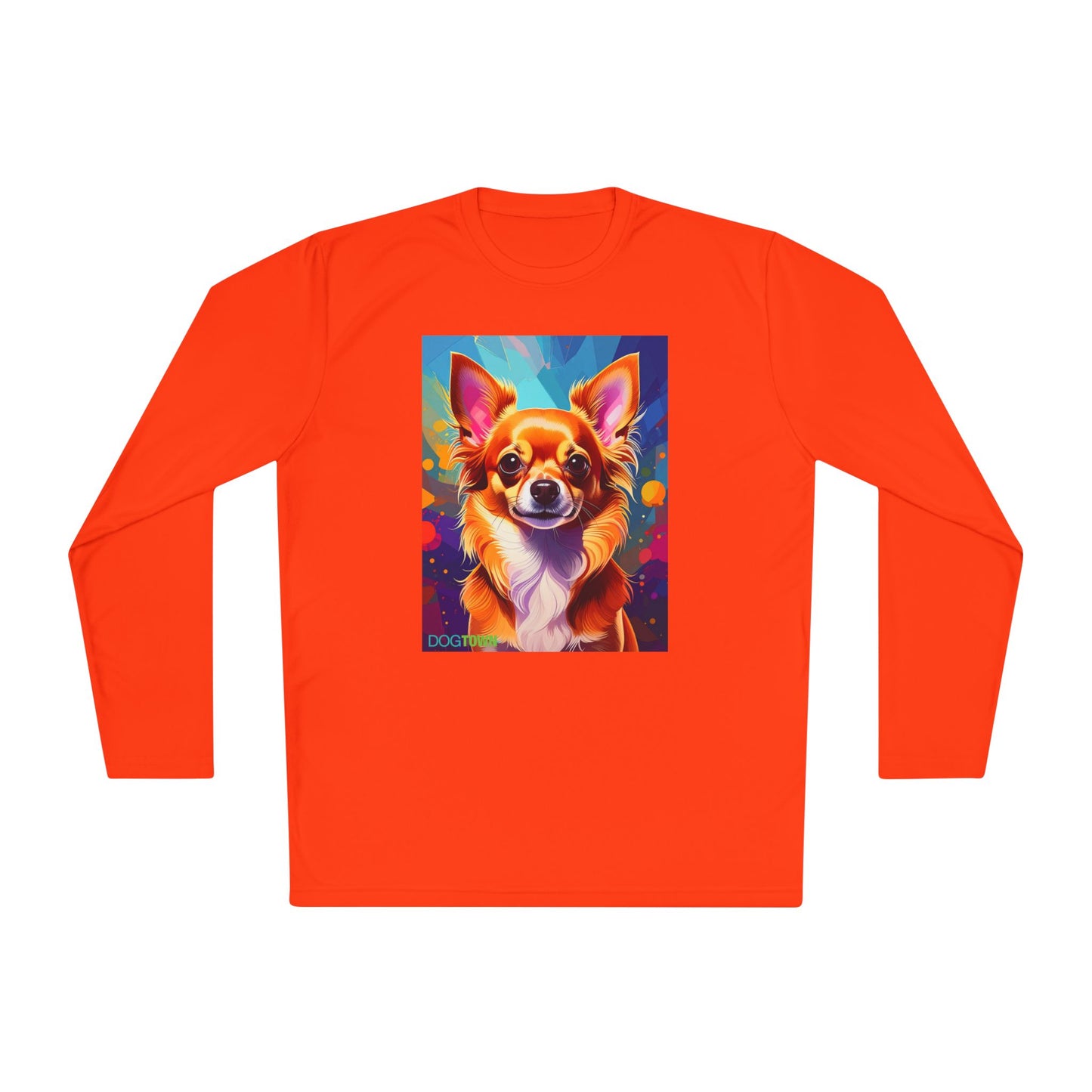 Pup Art Canvas Sport Long Sleeve Tee (Chihuahua)