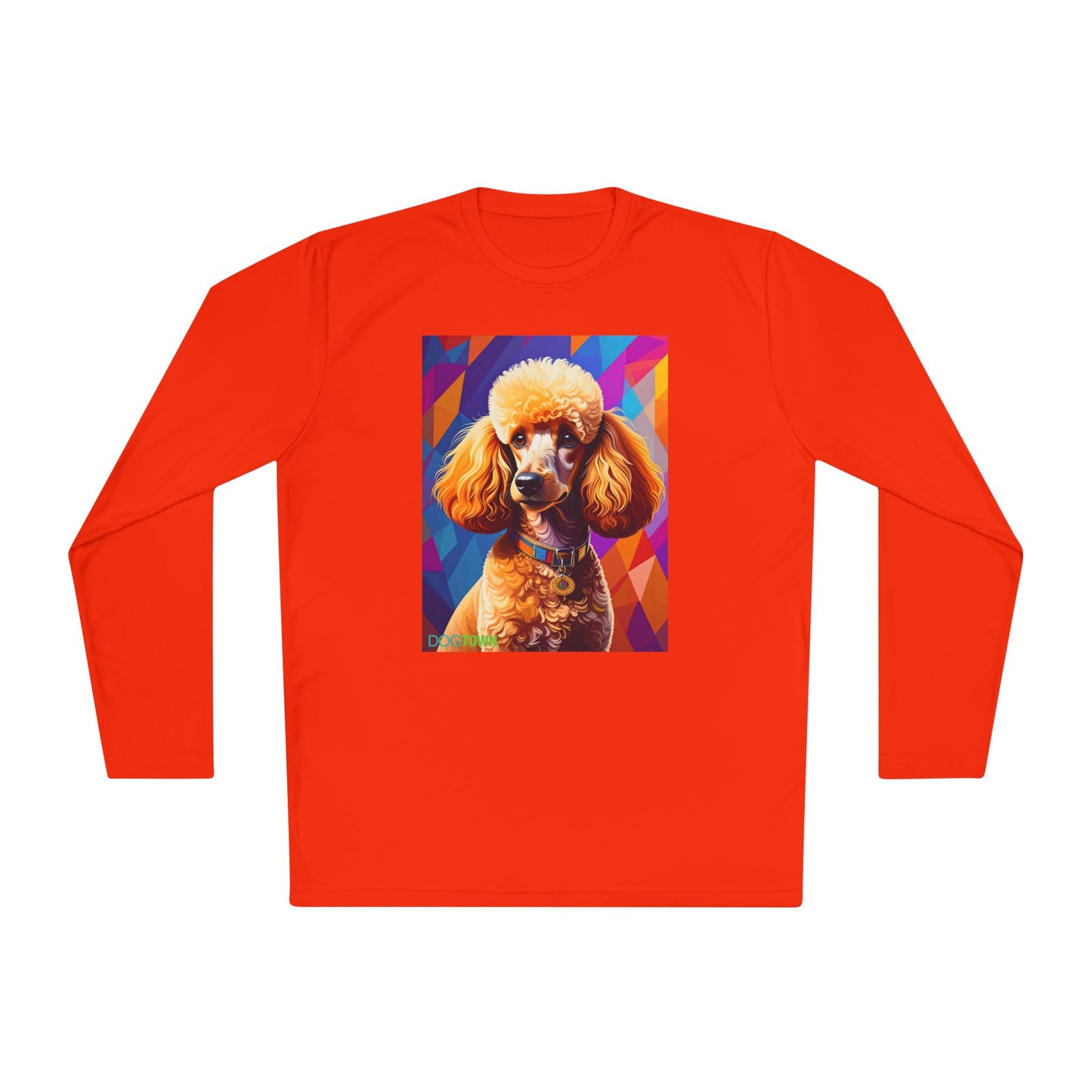 Pup Art Canvas Sport Long Sleeve Tee (Mini Poodle)