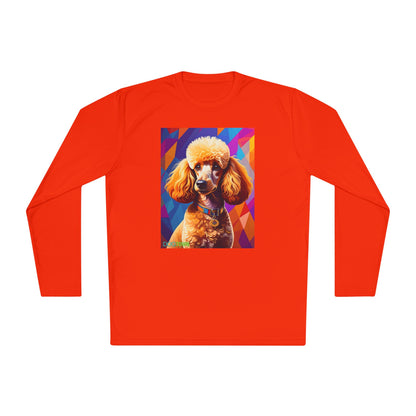 Pup Art Canvas Sport Long Sleeve Tee (Mini Poodle)