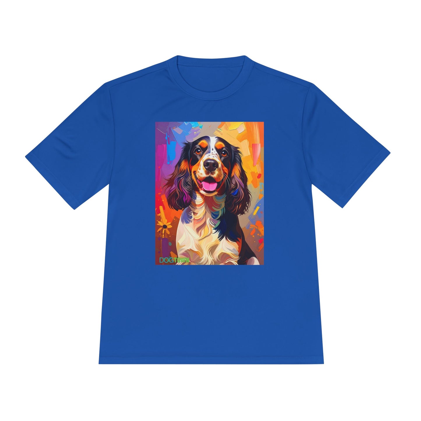 Pup Art Canvas Unisex Moisture Wicking Tee (English Springer Spaniel - 1)