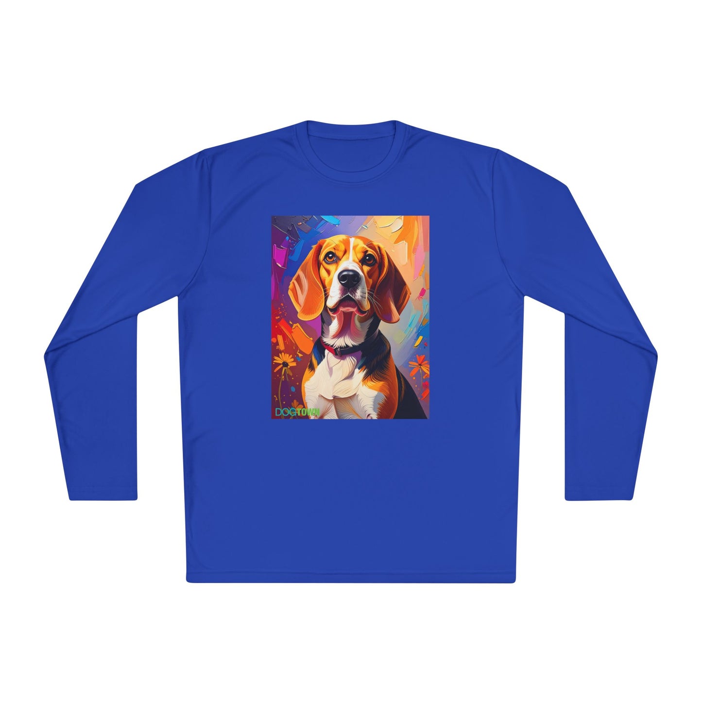 Pup Art Canvas Sport Long Sleeve Tee (Beagle)