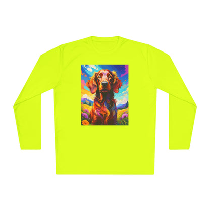 Pup Art Canvas Sport Long Sleeve Tee (Irish Setter)