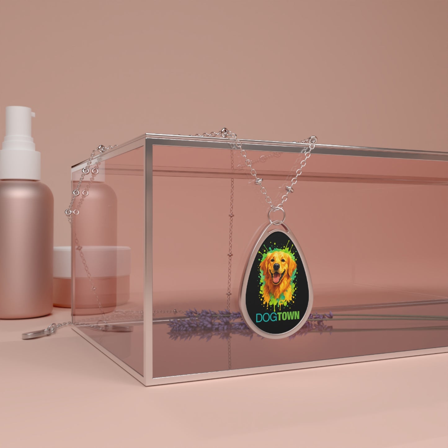 Dogtown Oval Necklace - Golden Retriever