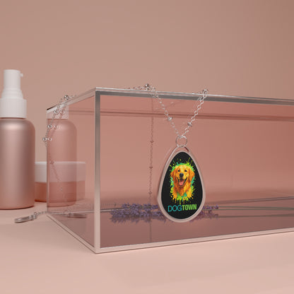 Dogtown Oval Necklace - Golden Retriever