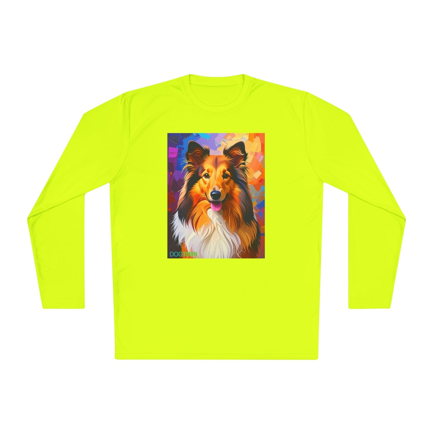 Pup Art Canvas Sport Long Sleeve Tee (Sheltie)