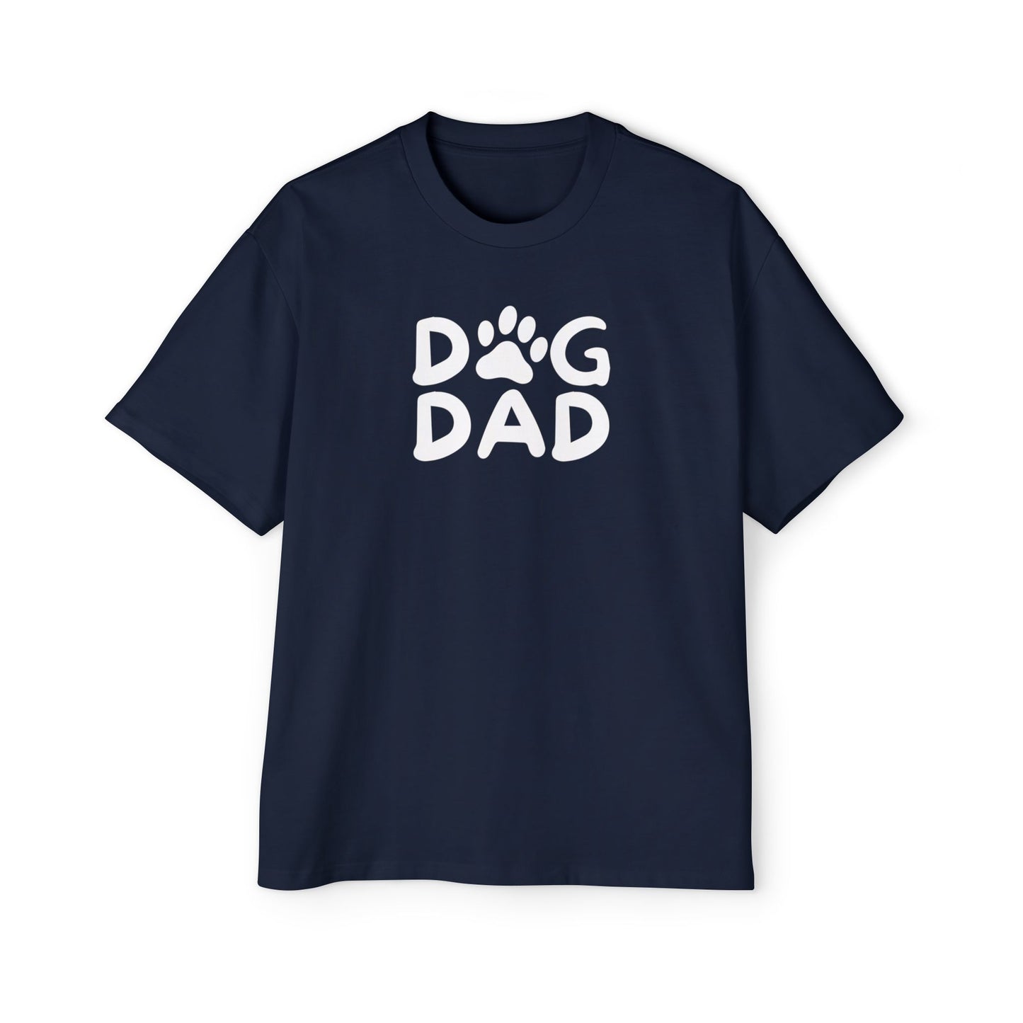 Dog Dad Heavy Oversized Tee, Perfect Gift for Dog Lovers, Casual Comfort, Father's Day, Pet Parent Apparel