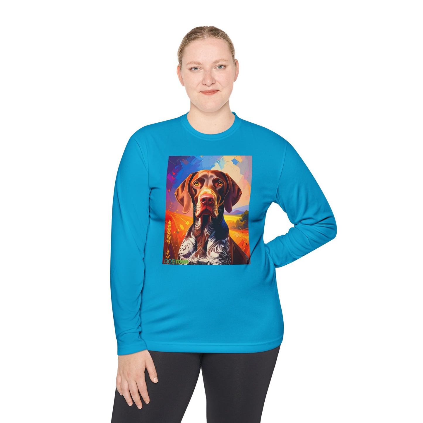 Pup Art Canvas Sport Long Sleeve Tee (German Shorthaired Pointer)