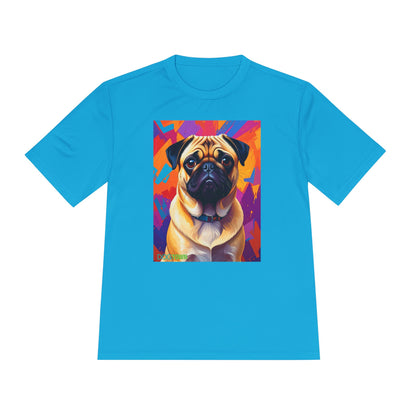 Pup Art Canvas Unisex Moisture Wicking Tee (Pug)