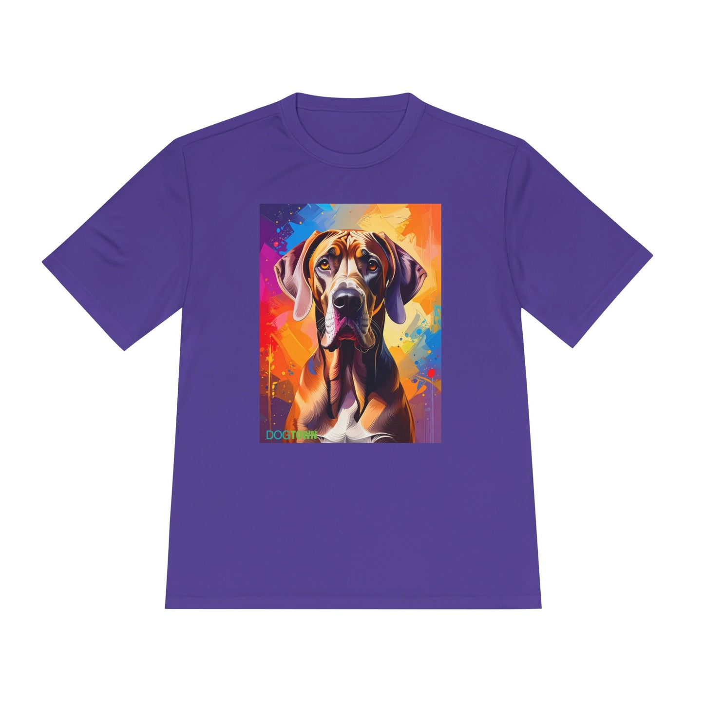Pup Art Canvas Unisex Moisture Wicking Tee (Great Dane)
