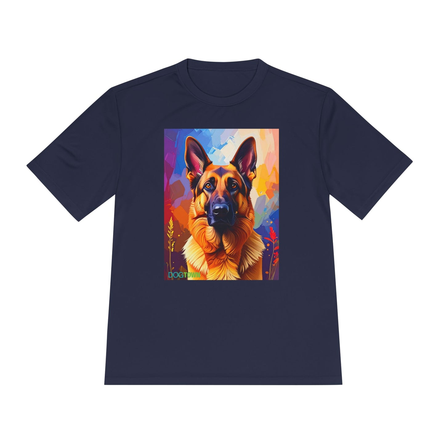 Pup Art Canvas Unisex Moisture Wicking Tee (German Shepherd)
