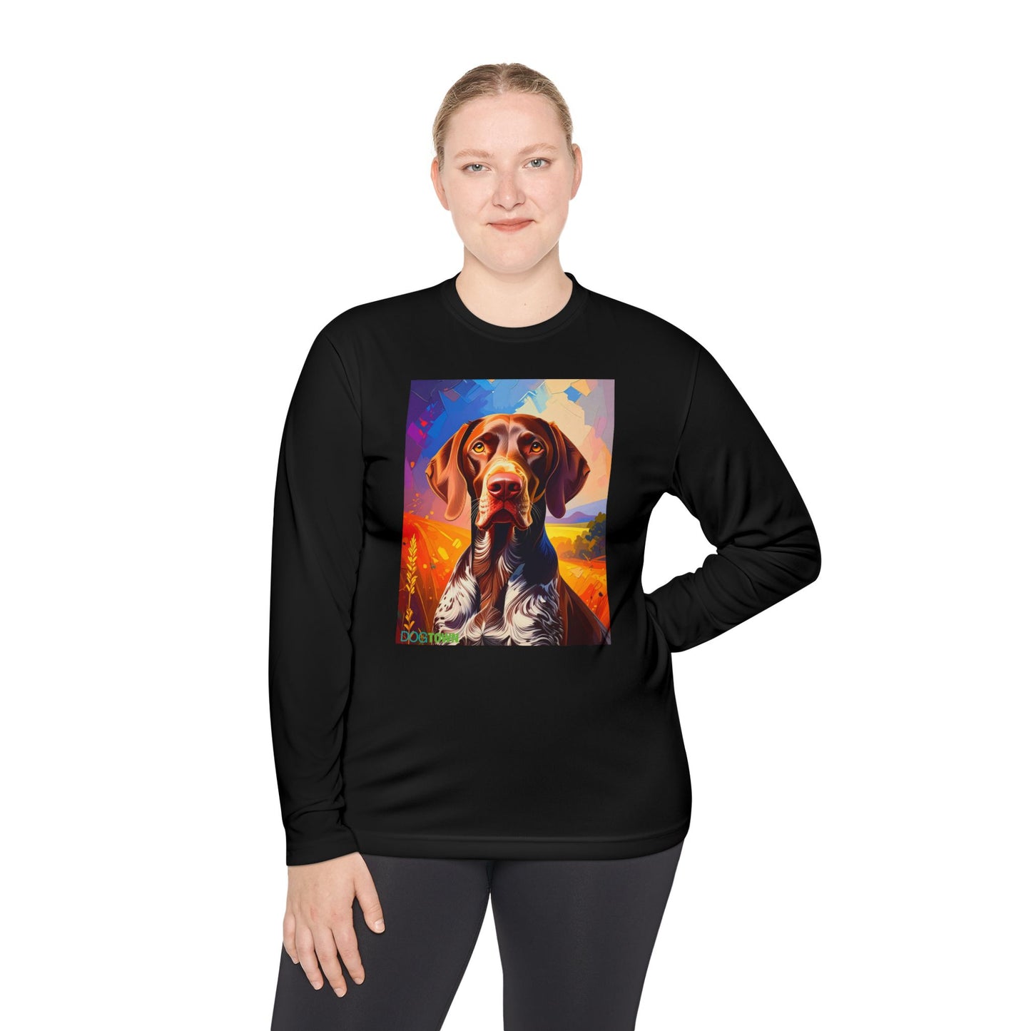 Pup Art Canvas Sport Long Sleeve Tee (German Shorthaired Pointer)