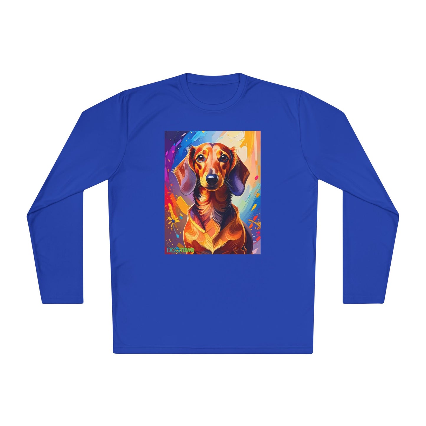 Pup Art Canvas Sport Long Sleeve Tee (Dachshund)