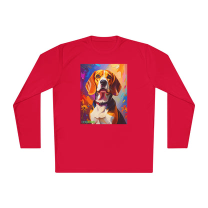 Pup Art Canvas Sport Long Sleeve Tee (Beagle)