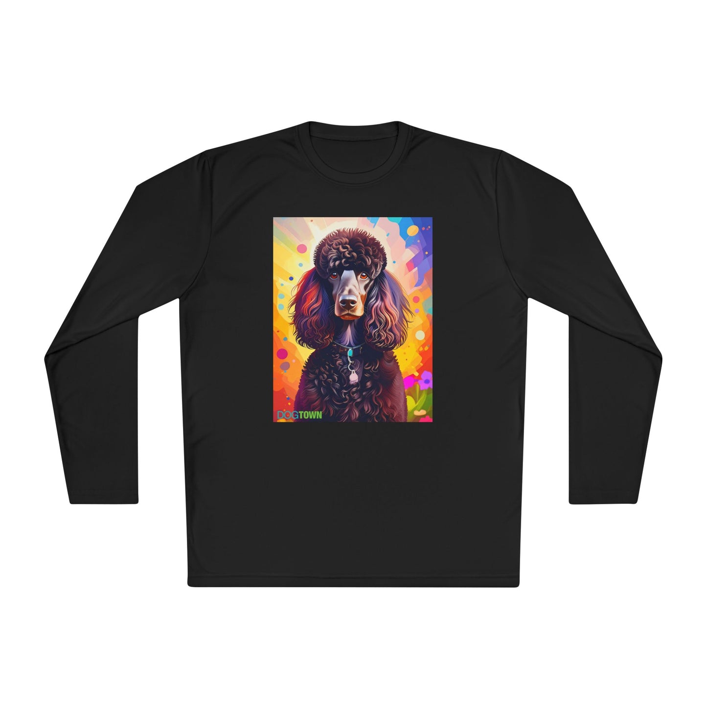 Pup Art Canvas Sport Long Sleeve Tee (Poodle Standard)