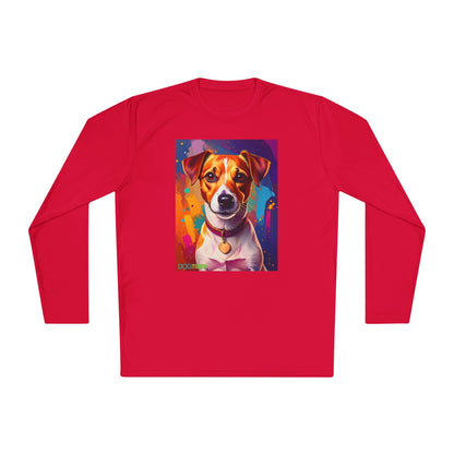 Pup Art Canvas Sport Long Sleeve Tee (Jack Russell Terrier)