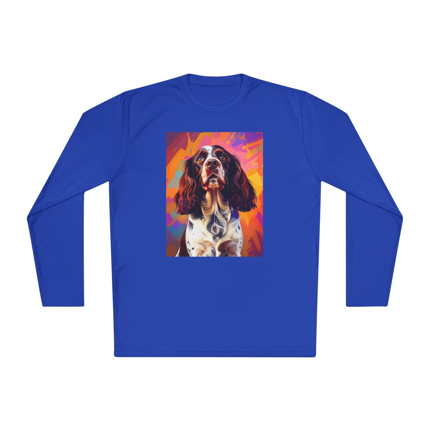 Pup Art Canvas Sport Long Sleeve Tee (English Springer Spaniel - 2)