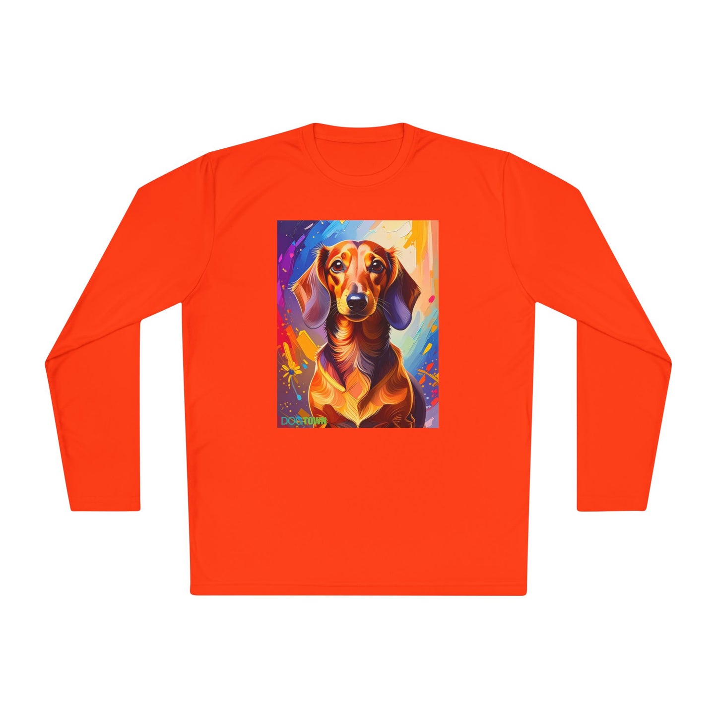 Pup Art Canvas Sport Long Sleeve Tee (Dachshund)