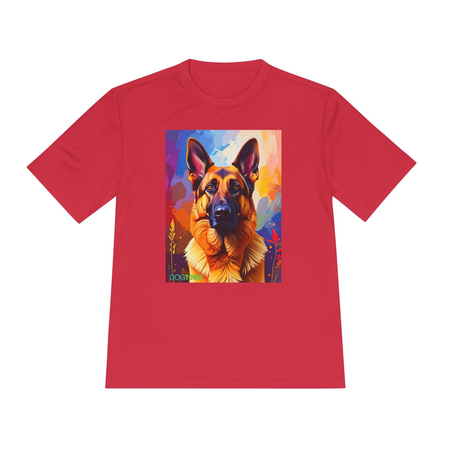 Pup Art Canvas Unisex Moisture Wicking Tee (German Shepherd)