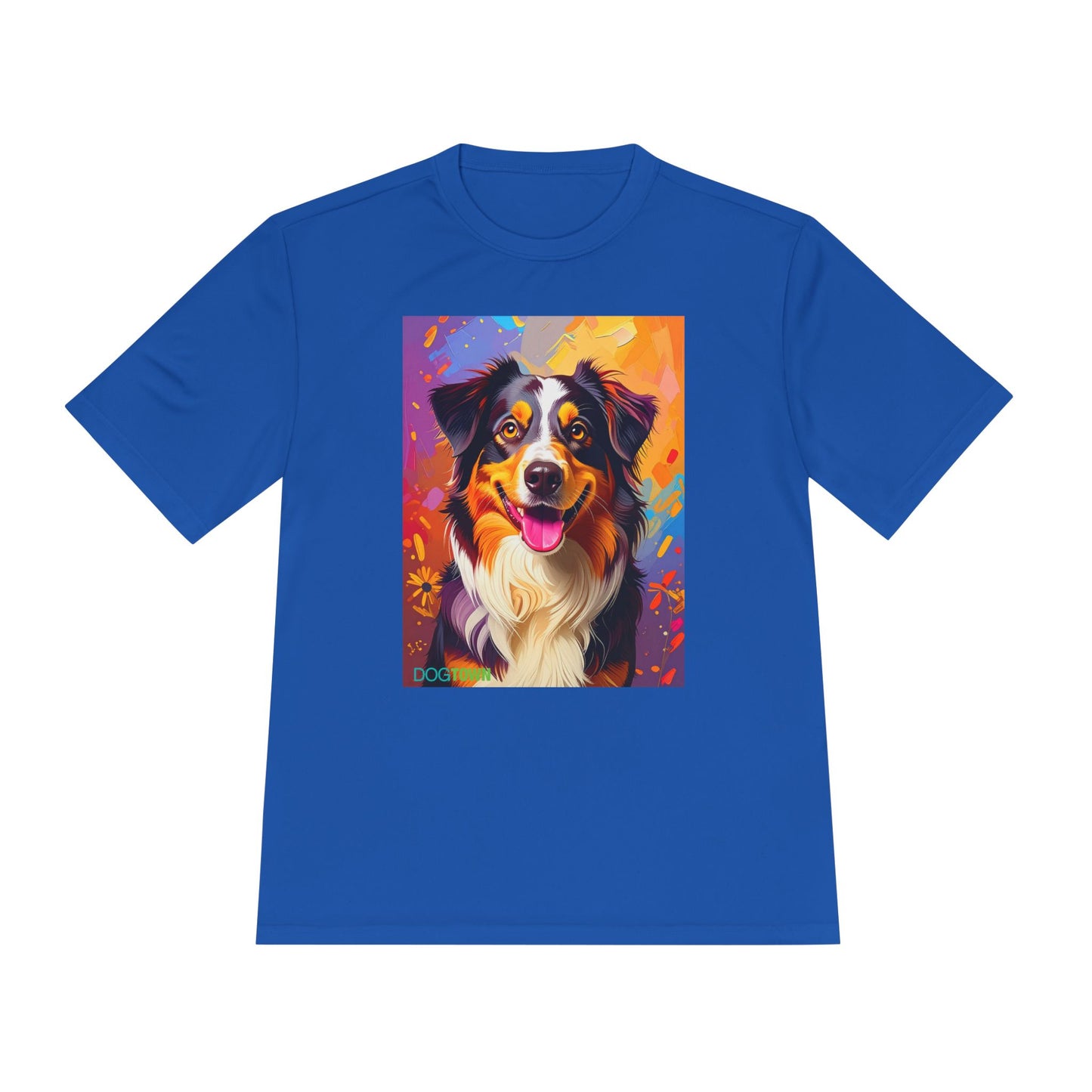 Pup Art Canvas Unisex Moisture Wicking Tee (Australian Shepherd)