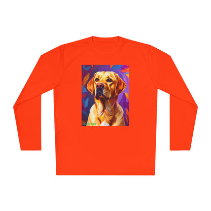 Pup Art Canvas Sport Long Sleeve Tee (Yellow Lab)