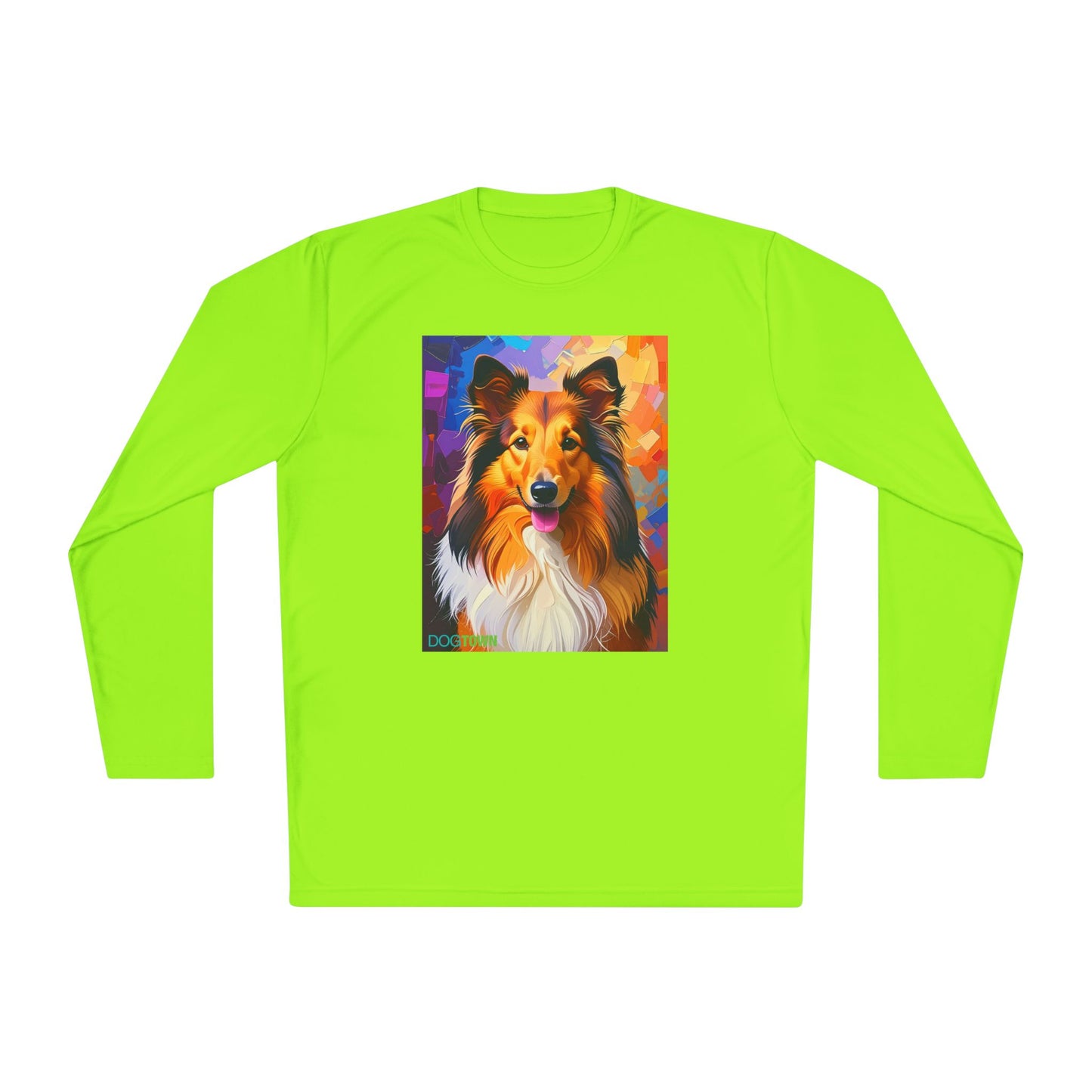 Pup Art Canvas Sport Long Sleeve Tee (Sheltie)