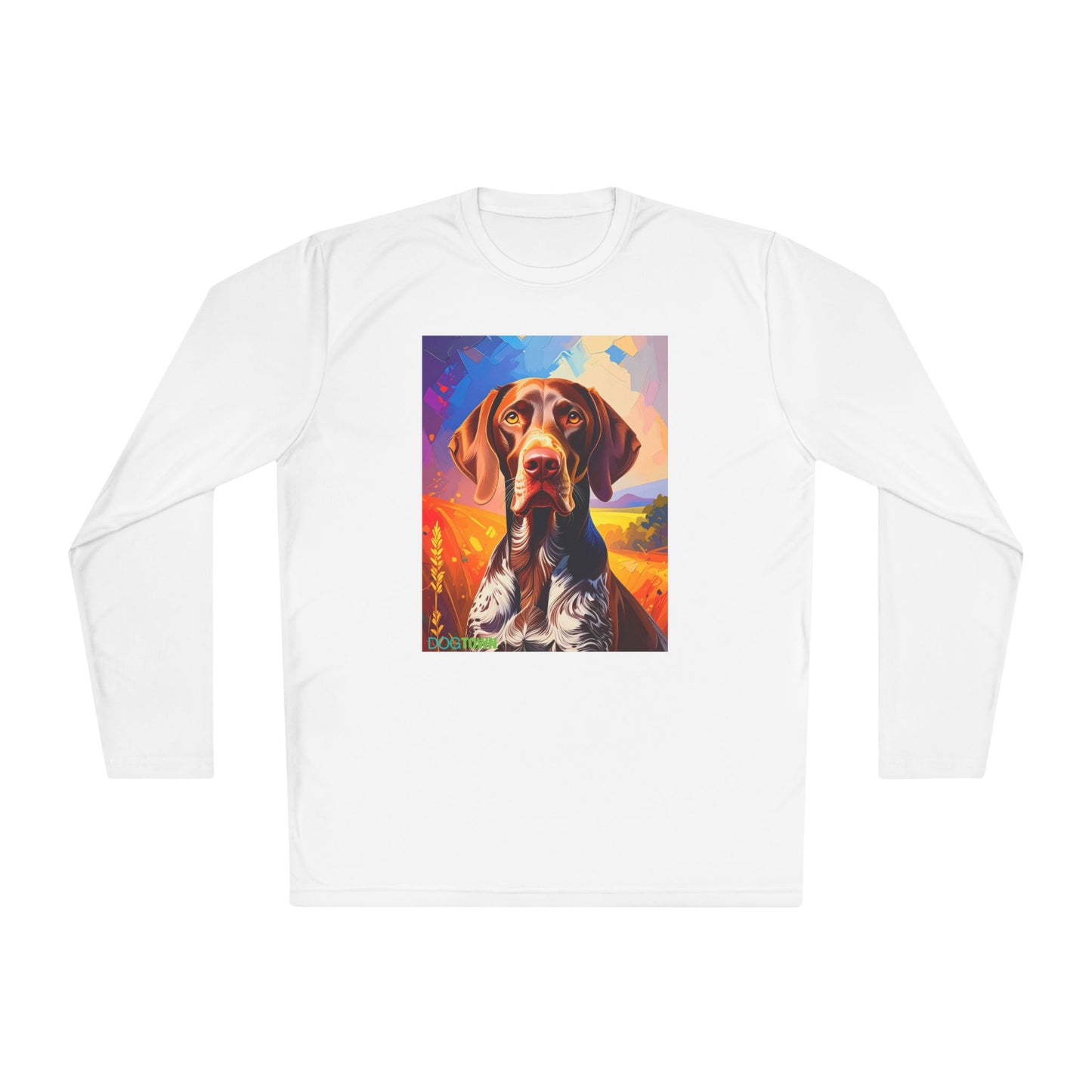 Pup Art Canvas Sport Long Sleeve Tee (German Shorthaired Pointer)