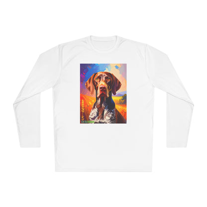 Pup Art Canvas Sport Long Sleeve Tee (German Shorthaired Pointer)