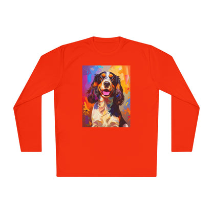Pup Art Canvas Sport Long Sleeve Tee (English Springer Spaniel - 1)