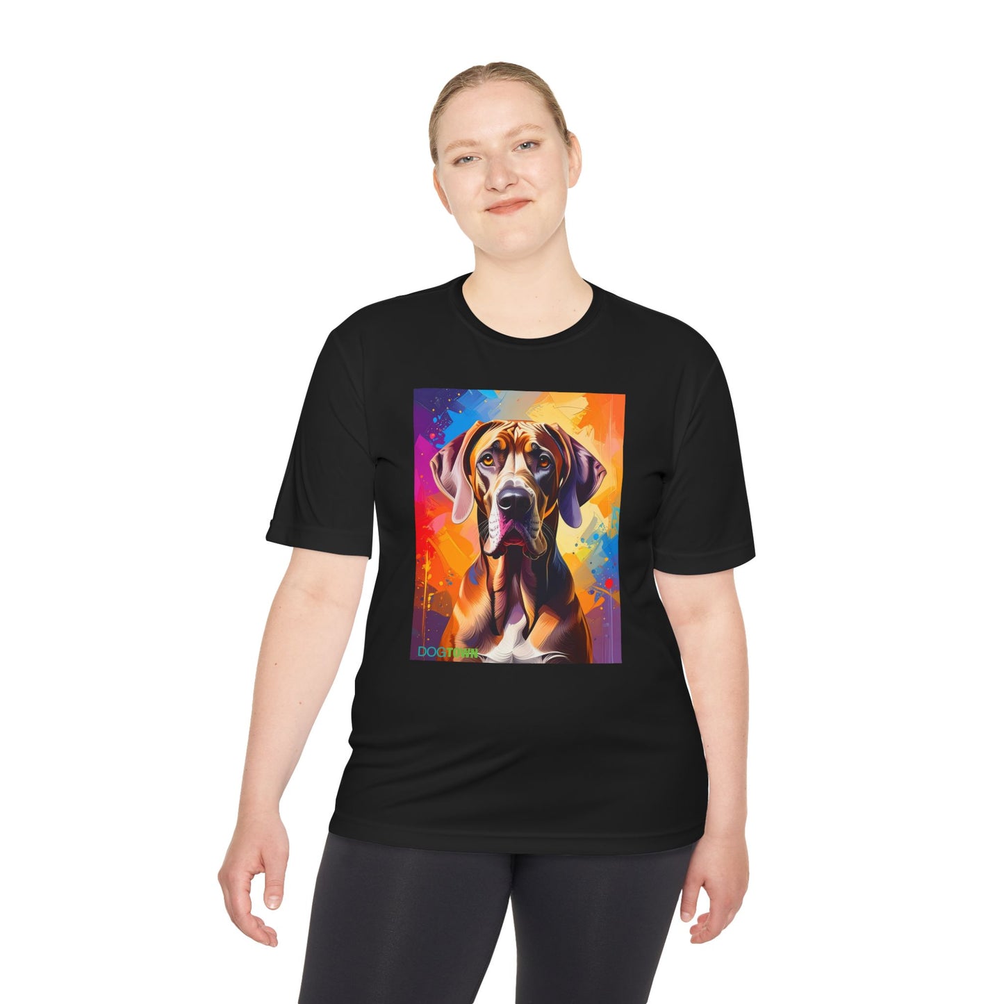 Pup Art Canvas Unisex Moisture Wicking Tee (Great Dane)