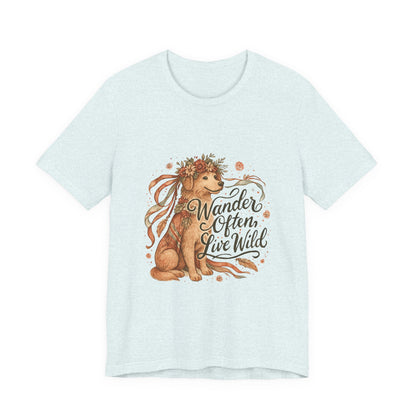 Dogtown Boho Revival Unisex Jersey Short Sleeve Tee (Golden Retriever)