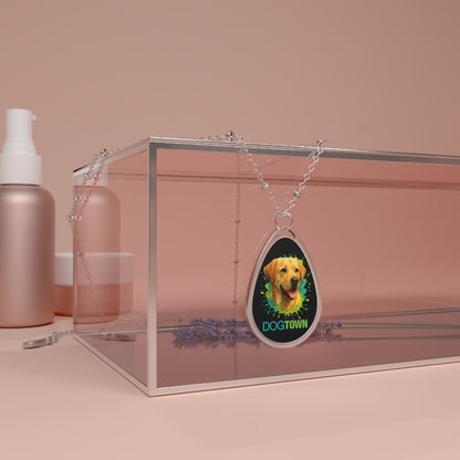 Dogtown Oval Necklace - Yellow Lab